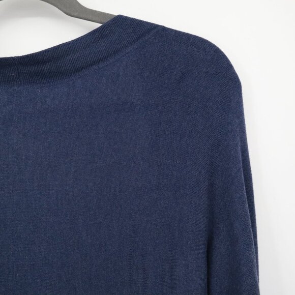 Oneworld Cardigan Women XL Navy Boho Preppy Classy Sophisticated Polished Career - Picture 10 of 16